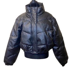 Celebrity Pink Black Puffer Jacket Women’s Size Large